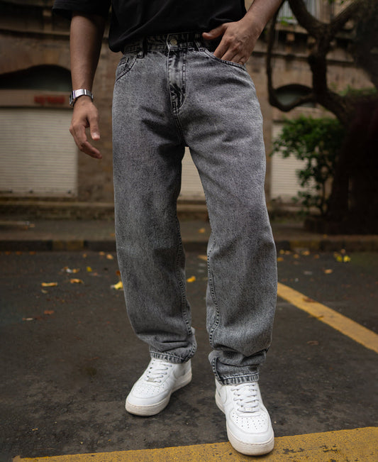 Dark Grey Baggy fit Denim Jeans