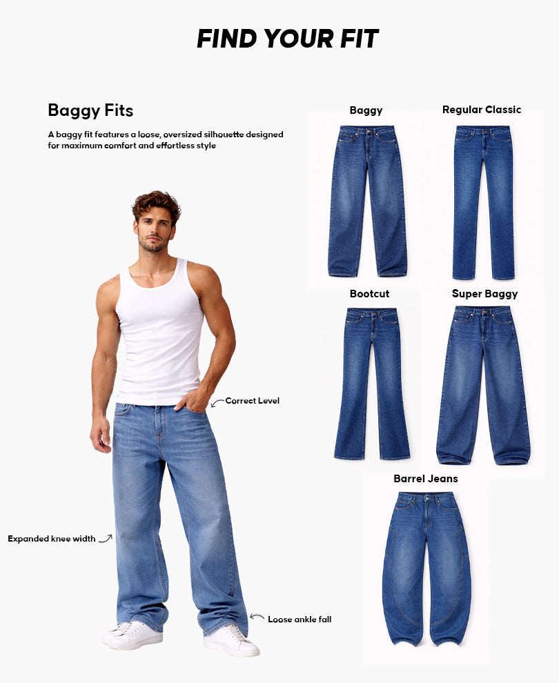 Raw Indigo Baggy Jeans